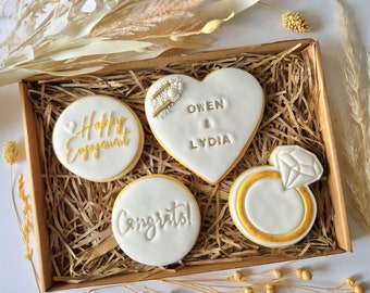 Engagement Biscuits | engagement cookies | wedding cookies | engagement gift