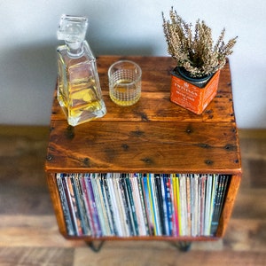 Vinyl Storage &quot;The Box&quot; / Liquor Cabinet / Sideboard / Coffee Table / LP Cabinet / Bookshelf / Nightstand from Recycled Wooden Pallets