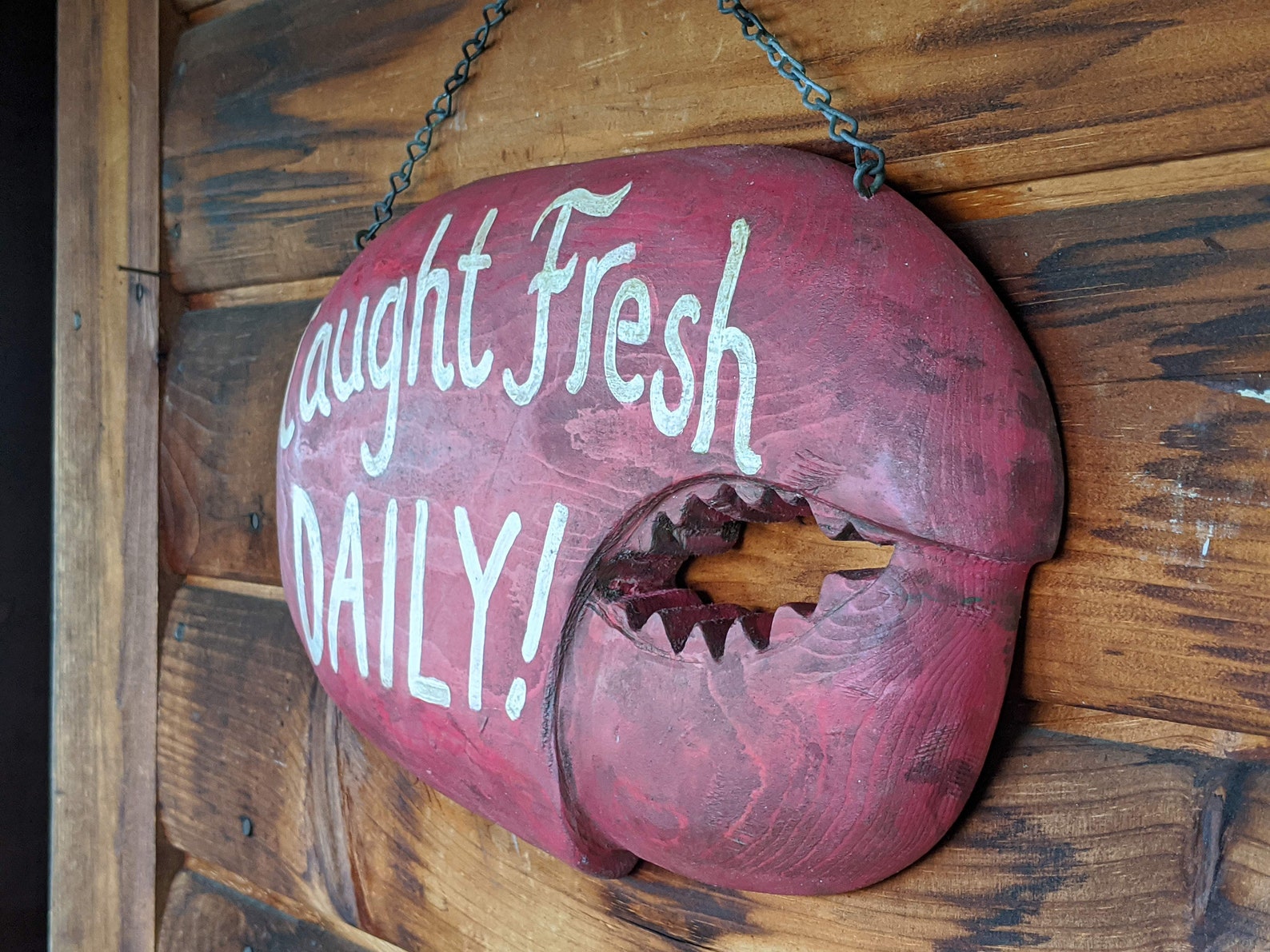 Cartel de mercado de GARRA DE LANGOSTA de madera tallada a | Etsy