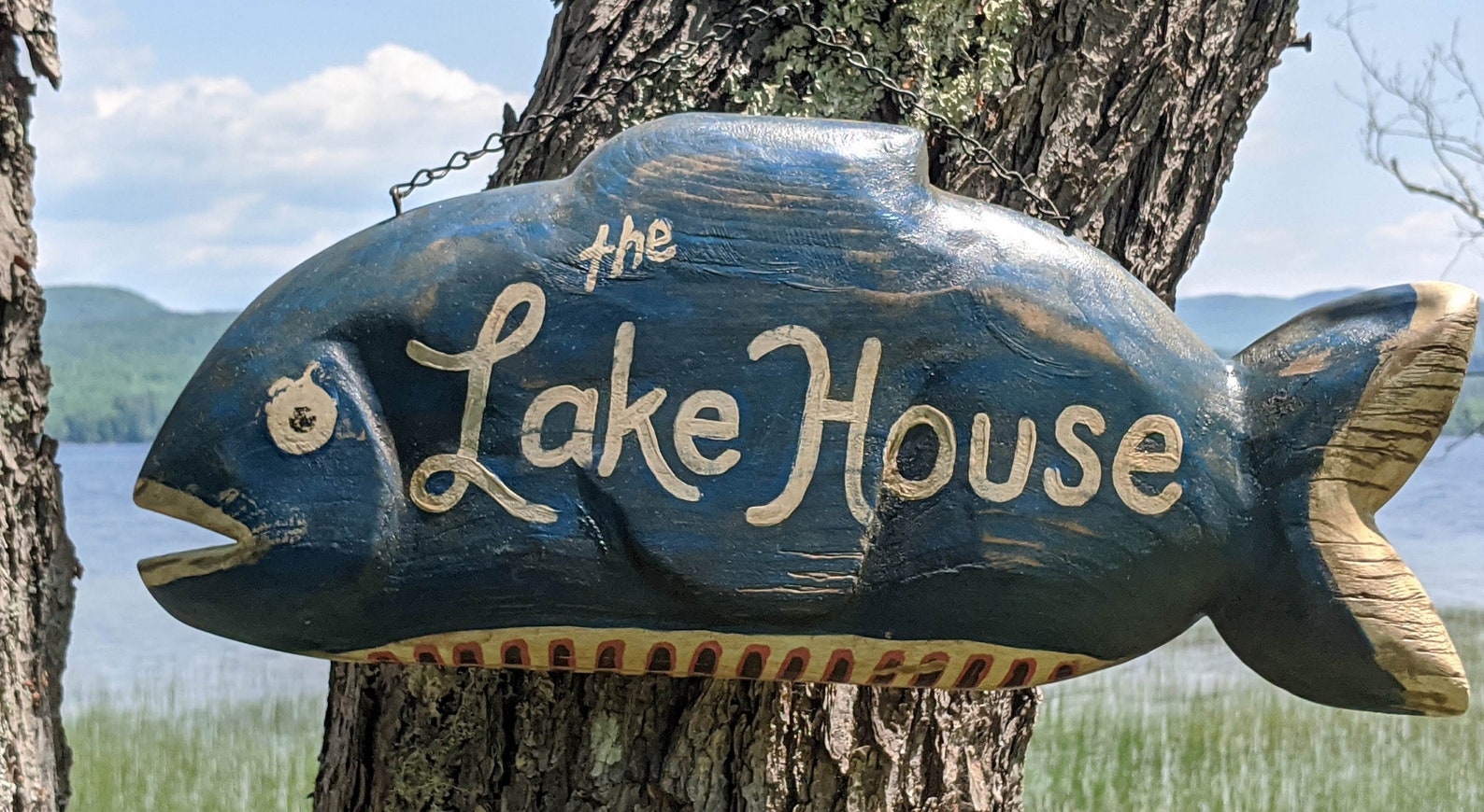 Gran letrero de LAKE HOUSE de madera tallada a mano arte | Etsy
