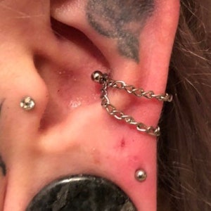 Conch chain, flat chain, Ear Jacket, Ear piercing chain, conch piercing/conch/piercing jewellery,ear chain, conch chains, conch jewellery