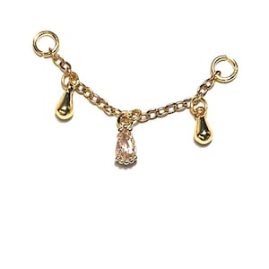 Catena per piercing con ciondolo gioiello: argento o oro per orecchie, naso, conchiglia