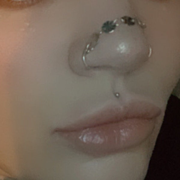 Sequin nose chain,nose chain,stainless steel nose chain, nostril chain, nose jewellery, nasalang,nose piercing chain, nose chain, unique