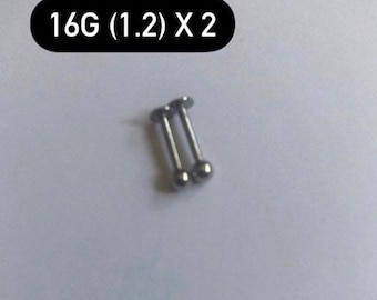 22/16 Gauge Nasen/Ohr-Piercing Ohrstecker: Labret & L-Form