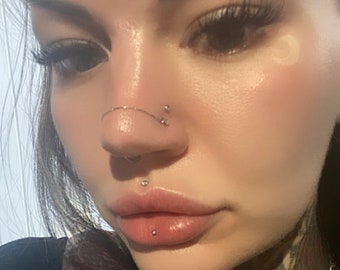 Box nose chain, box chain, dainty box chain, dainty nose chain, silver nose chain, silver box chain, box nose chain, nostril chain, chain