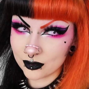 Spiked Nose Chain: Vegan Suede & Stainless Steel - Custom Length