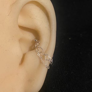 2 style Conch chain , conch piercing, ear chain,conch jewellery, piercing chain, conch chain, chain earring, conch piercing jewellery image 7