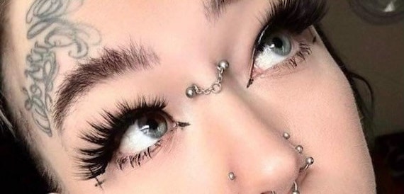 Nose bridge store piercing jewelry