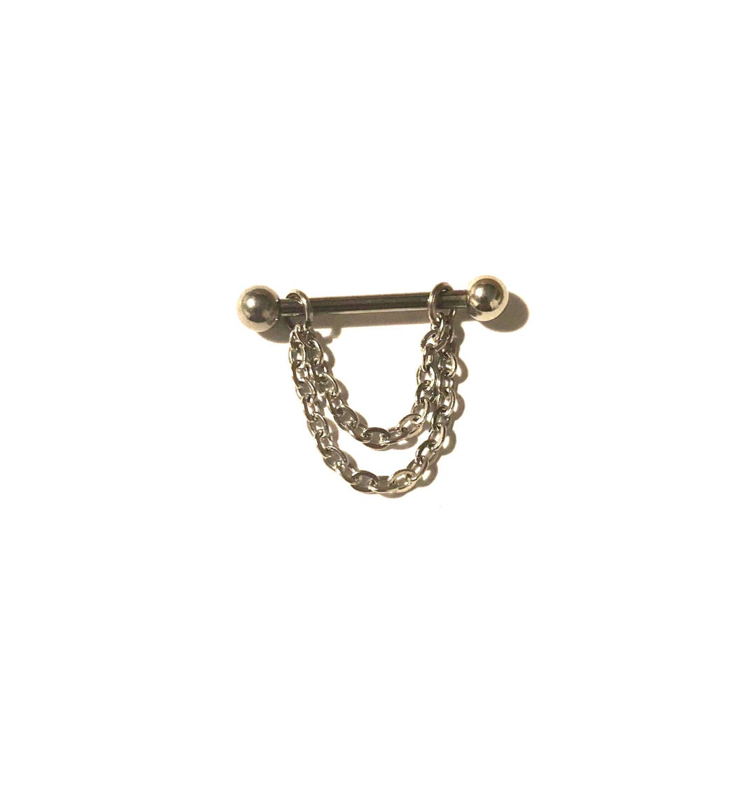 Stainless Steel Nipple Piercing Chain - Etsy