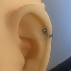 Chaqueta de oreja convertible ajustada, perforación de hélice, perforación de cartílago, cadena de oreja, joyas de hélice, cadena de perforación de hélice, cadena de hélice, pendiente de cadena