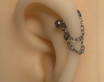 Convertible Ear jacket, helix, cartilage piercings, earring chain, forward helix, ear cuff, piercing chain, helix chain, chain earring,