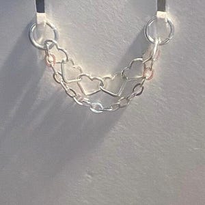 Catena a ponte a 2 catene, catena a doppio ponte, catena a ponte, catena per piercing a ponte, catena per piercing, gioielli per piercing a ponte, catena per il naso