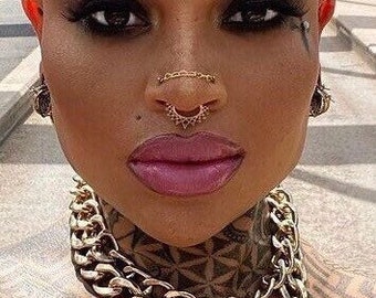 Nose Ring Chain Etsy