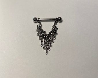 Fringed Nipple chain •chain only• nipple chain, nipple jewellery, piercing jewellery, piercing chain, nipple piercing chain, nipple bar