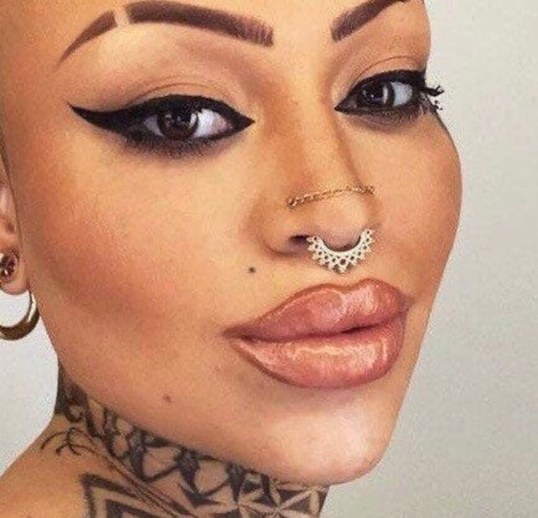 22k Gold Nose Chain, Nostril Chain, Nose Chain, Nostril Piercing Chain