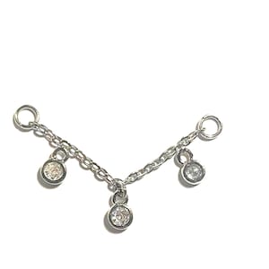 Custom Chain for Nose/Ear Piercings: Silver or Gold Dangle