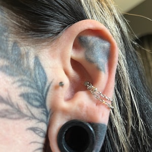 Chaîne de conque de style satellite, chaîne d'oreille, chaîne de piercing d'oreille, piercing de conque/conque/bijou de piercing, chaîne d'oreille, chaînes de conque, bijoux de conque
