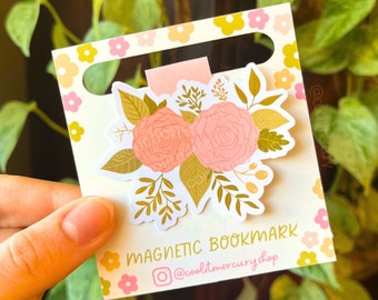 Floral Bunch Magnetic Bookmark / Flower Bookmark / Bookish / Book Lover Gifts / Gifts for Readers / Cute Bookworm / Aesthetic Floral