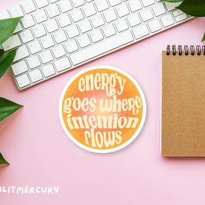 Affirmation Glossy Die-cut Stickers Laptop Sticker Cute Stickers Aesthetic Sticker Affirmation Sticker Manifestation Sticker Intention Flows