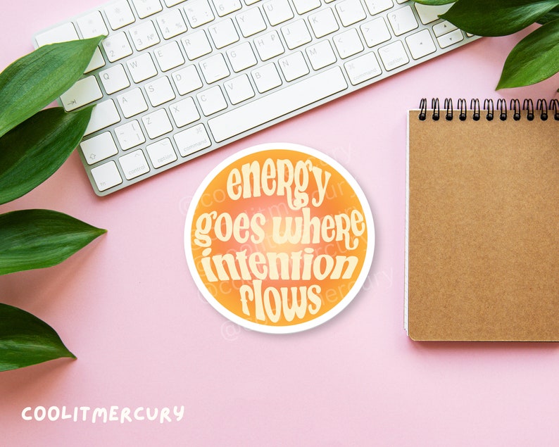 Affirmation Glossy Die-cut Stickers Laptop Sticker Cute Stickers Aesthetic Sticker Affirmation Sticker Manifestation Sticker Intention Flows