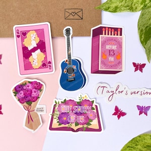 Betovering tijdperk glanzende gestanste stickers / esthetische stickers / muziekstickers / popsterstickers / laptopstickers / leuke stickers