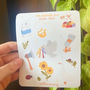 Sunrise Games Sticker Bogen/ Ballad Merch / Geschenke für Buchliebhaber / Geschenke für Leser / Distrikt Ernten Merch Aufkleber