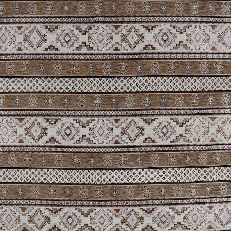 Upholstery Fabric Kilim by the Yard Van Dyke Brown Ottoman Etsy