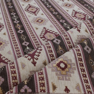upholstery fabric kilim bohemian boho tapestry tribal southwestern turkish navajo moroccan aztec ethnic fabric by the yard meter kelim