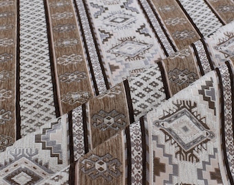 Kilim Upholstery Fabric By The Yard, Bohemian Ottoman Style