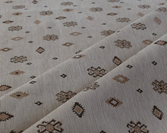 Whıte upholstery fabric kilim, Şark fabric turkish fabric ottoman, Moroccan fabric oriental kilim table covers Ethnic Tribal Style Cotton