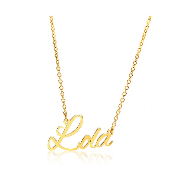 Lola Edelstahl Namenskette in gold!