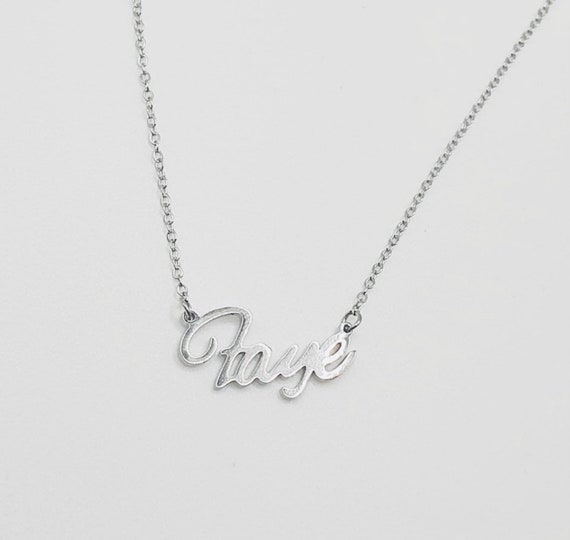 Faye Lock Pendant Necklace in Silver