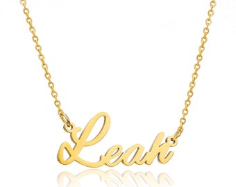 Leah Stainless Steel Name Necklace in 