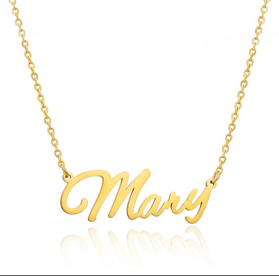 Mary Stainless Steel Name Necklace in 