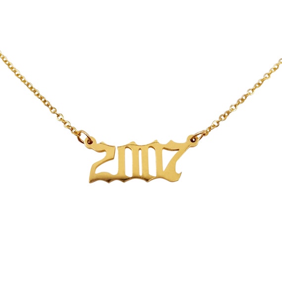 2007 Year Necklace Stainless Steel in 