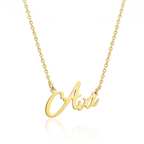 Ava Edelstahl Namenskette in gold!