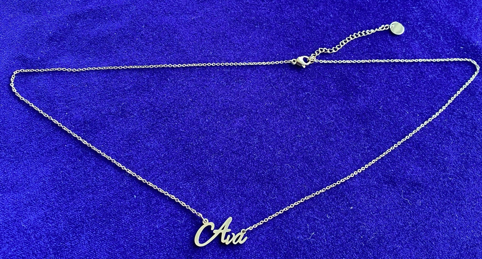 Ava stainless steel name necklace in gold Etsy