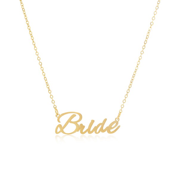 Bride stainless steel necklace in gold!