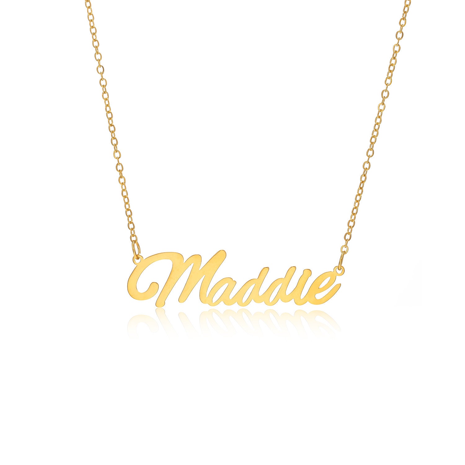 Maddie Name Necklace Stainless Steel in 
