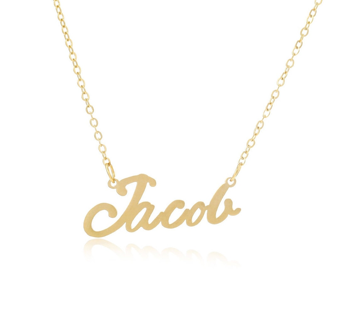 Jacob name necklace clearance
