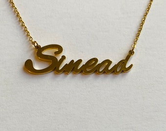 Sinead Name Necklace Stainless Steel in 