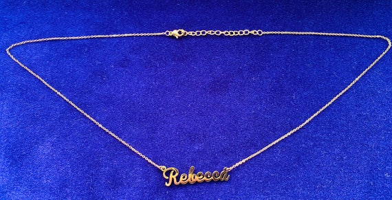 Rebecca Name Necklace Stainless Steel 