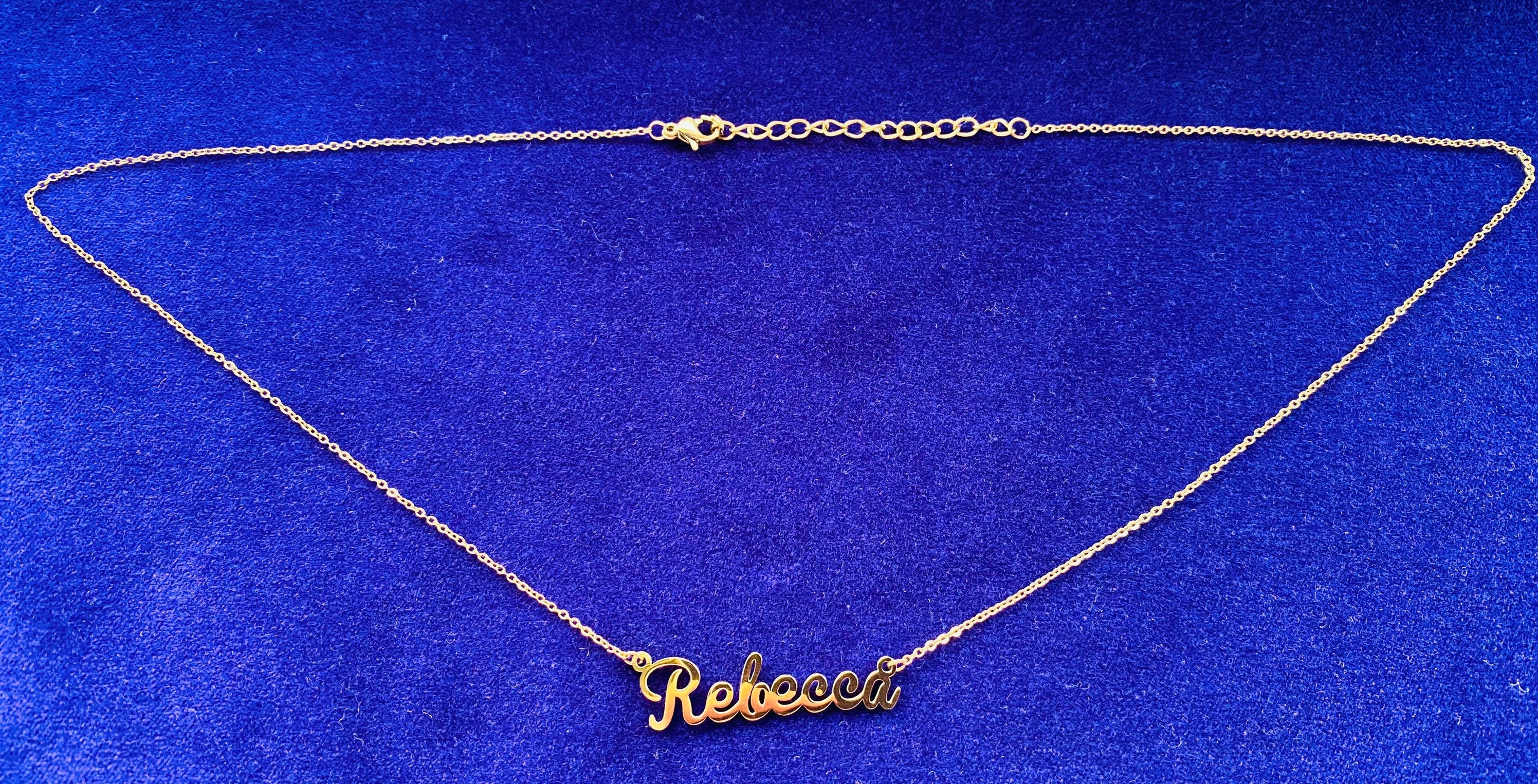 Rebecca Name Necklace Stainless Steel 