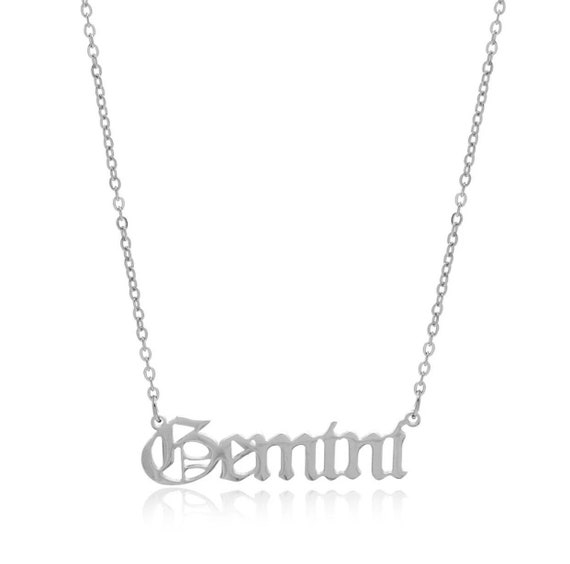Gemini Zodiac Star Sign Necklace 
