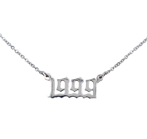 1999 Stainless Steel Year Necklace in 