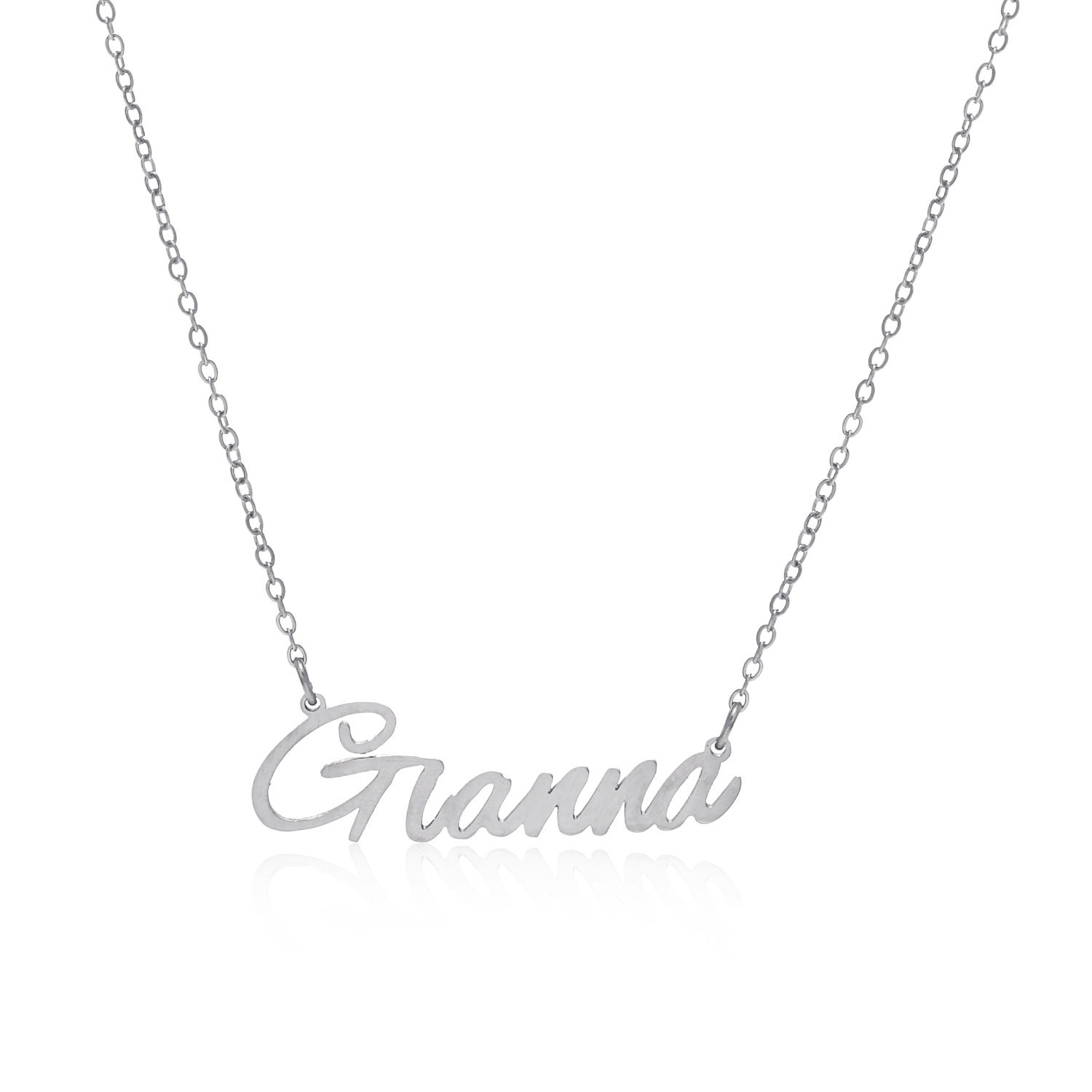Gianna Name Necklace Stainless Steel in Colour Silver Etsy Australia