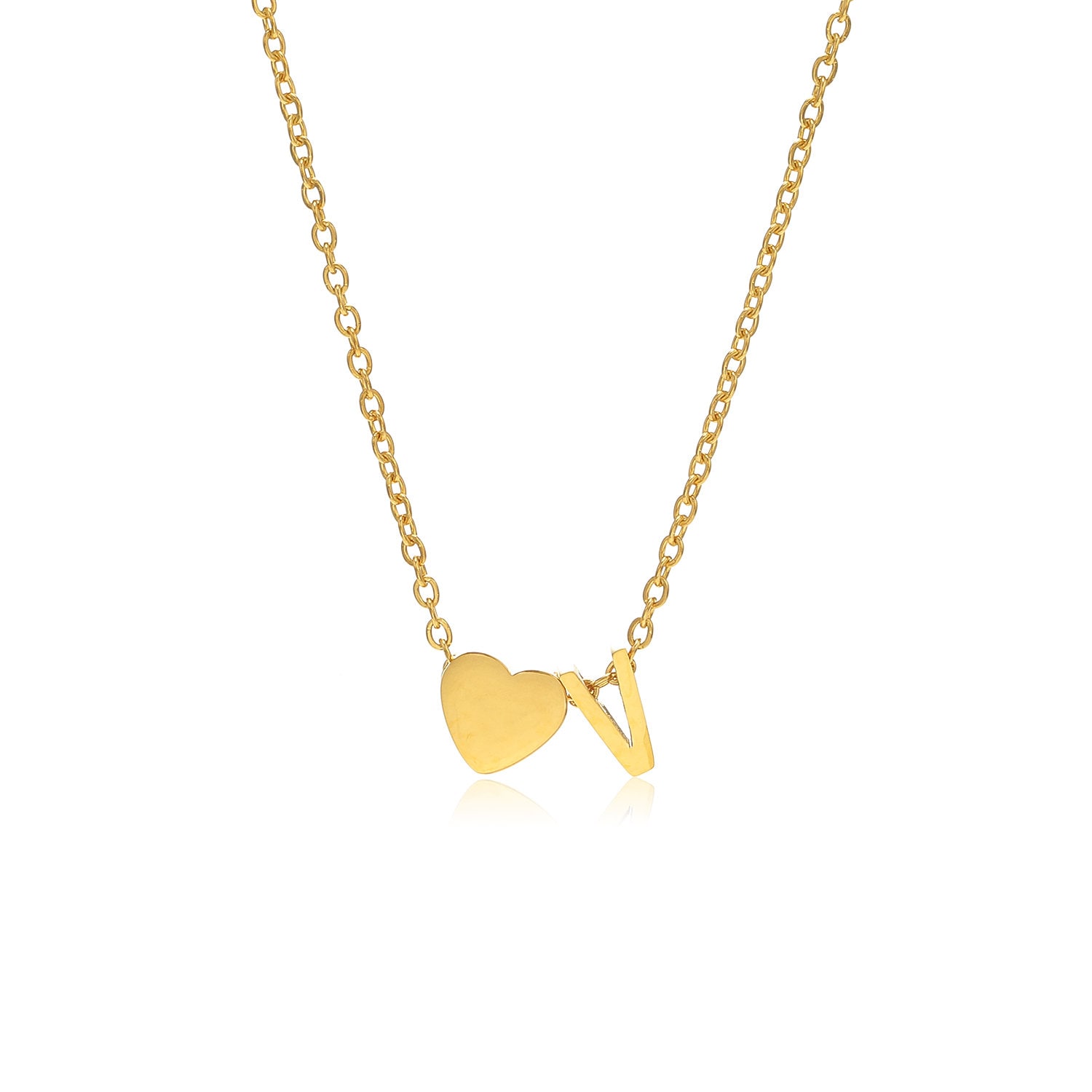 Paperclip Link Initial Necklace – Ettika