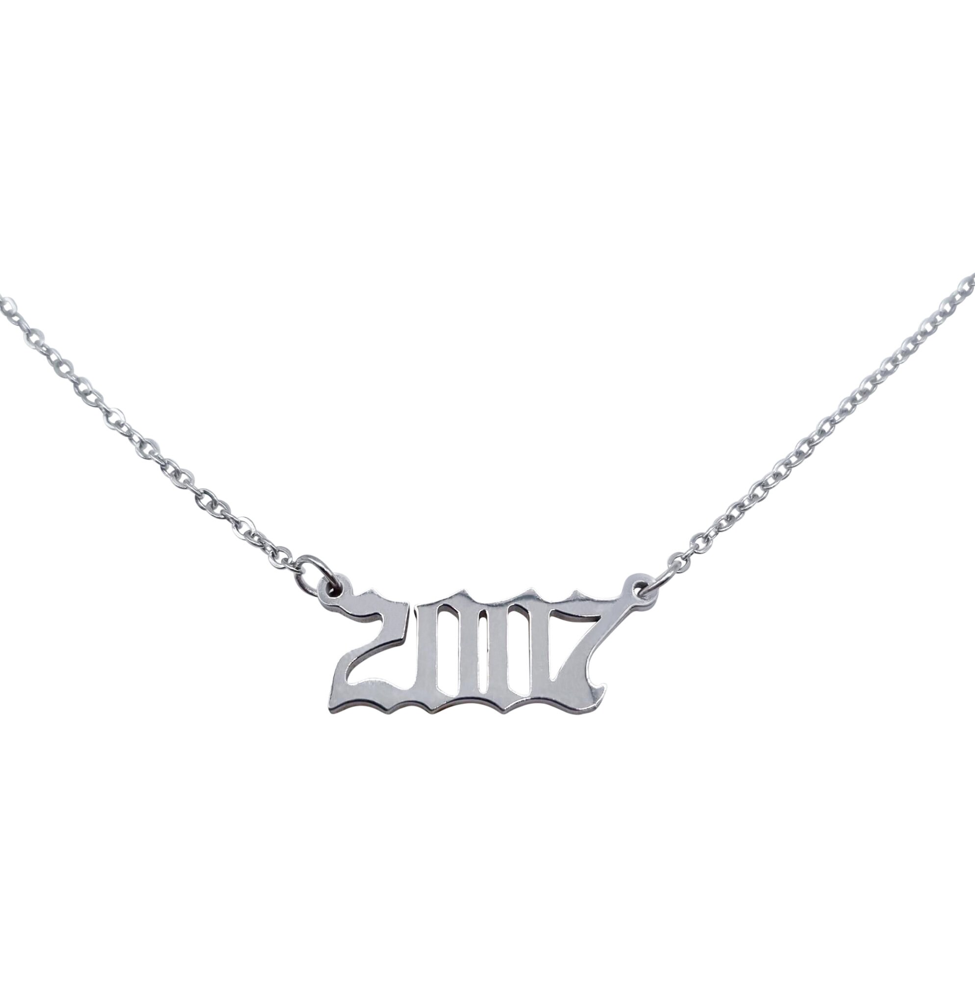 2007 Year Necklace Stainless Steel in 