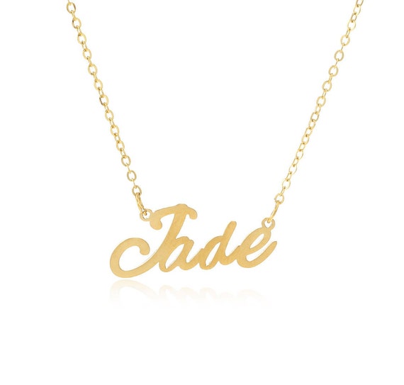 Jade name best sale necklace