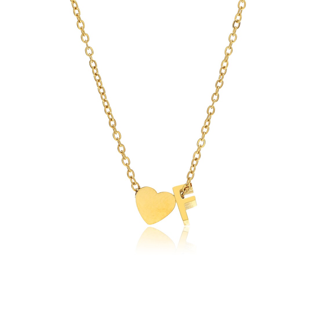 Personalisiertes Alphabet Halskette - Initiale Anhänger Aus 925 Sterling Silber, 14K Gold Plattiert, 45,7 Cm